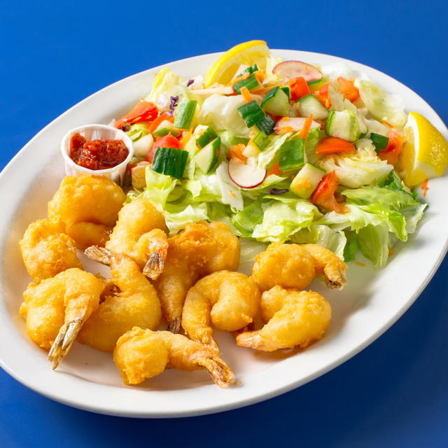 Shrimp with Garden Salad.